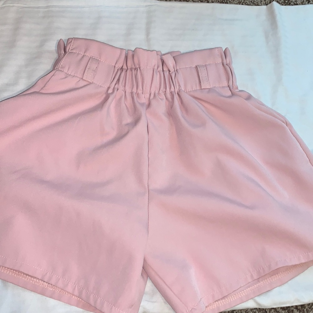 pink parachute shorts